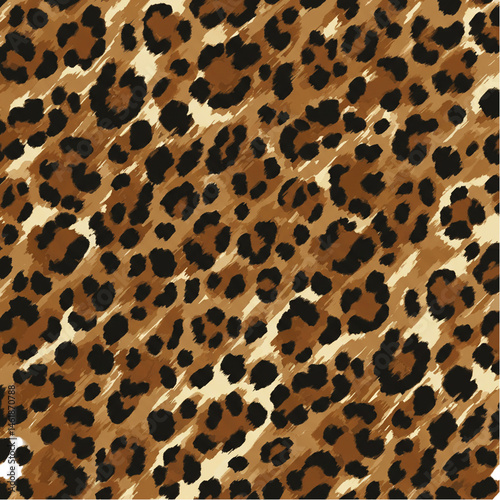 Seamless leopard pattern background in brown and black tones aesthetic