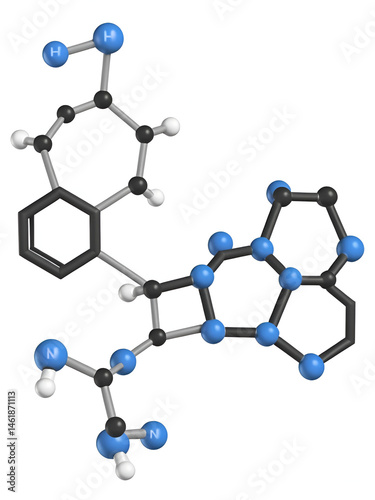 3D image of Hydroxyestriol skeletal formula - molecular chemical structure of  endogenous catechol estrogen isolated on white background