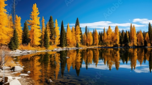 splendor tamarack trees