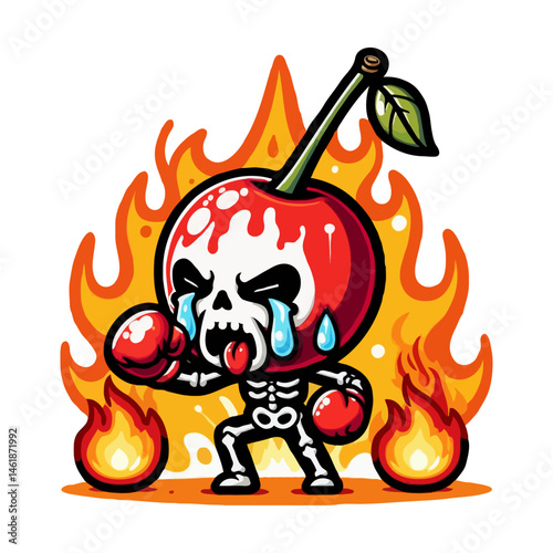 Burning Cherry Skeleton Fighter