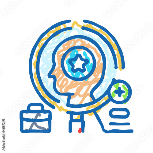 continuous improvement modern business icon doodle illustration