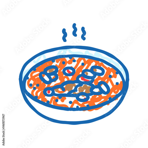 homemade chili winter icon doodle illustration
