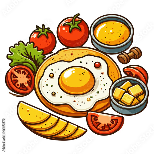 Delicious Breakfast Illustration