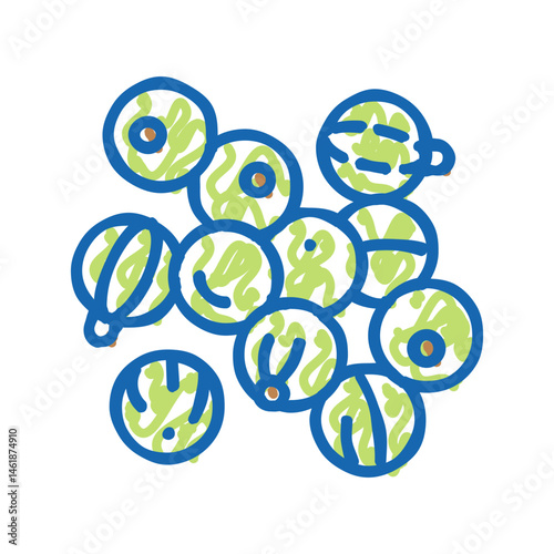 amla ayurvedic herb icon doodle illustration