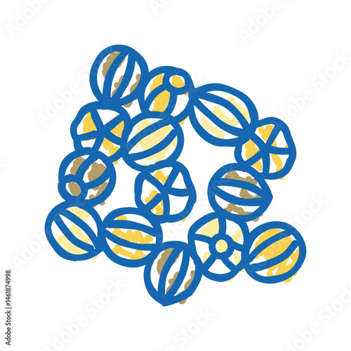 coriander seeds ayurvedic herb icon doodle illustration