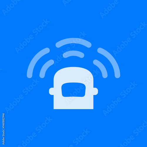 Filled Car Front Radio Waves