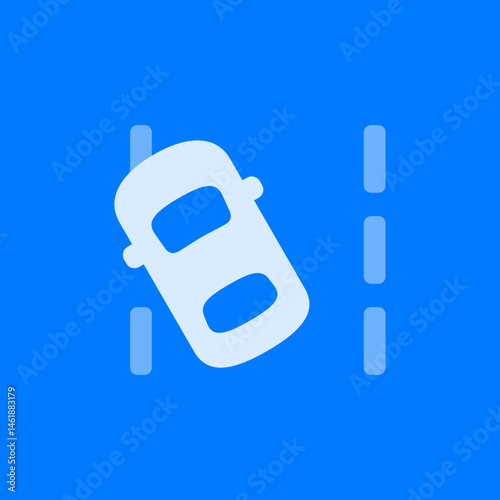 Filled Car Lane Departure Left