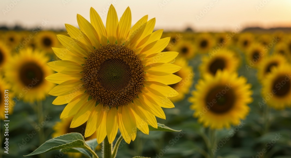 Obraz premium Vibrant sunflowers in a field