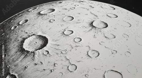 Moon surface craters
