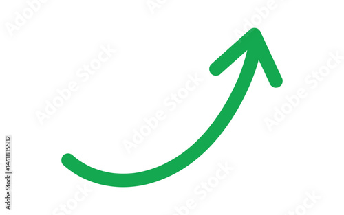 green arrow up and down. Long arrows icon. Long curved hand-drawn arrow isolated. Brush. Texture.