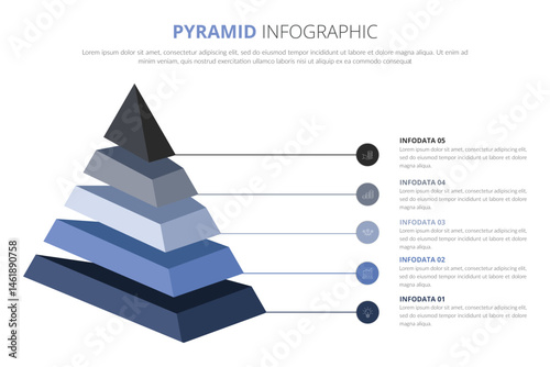 swot analysis strategic planning management infographics template diagram with 3d pyramid shape 5 point step creative design for slide presentation