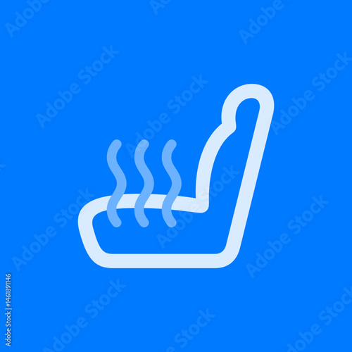 Car Seat Left Heated Outline