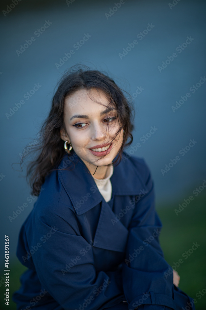 Beautiful Woman long brunette hair. Spa model Girl with Perfect Fresh Clean Skin. Beauty black eyes.