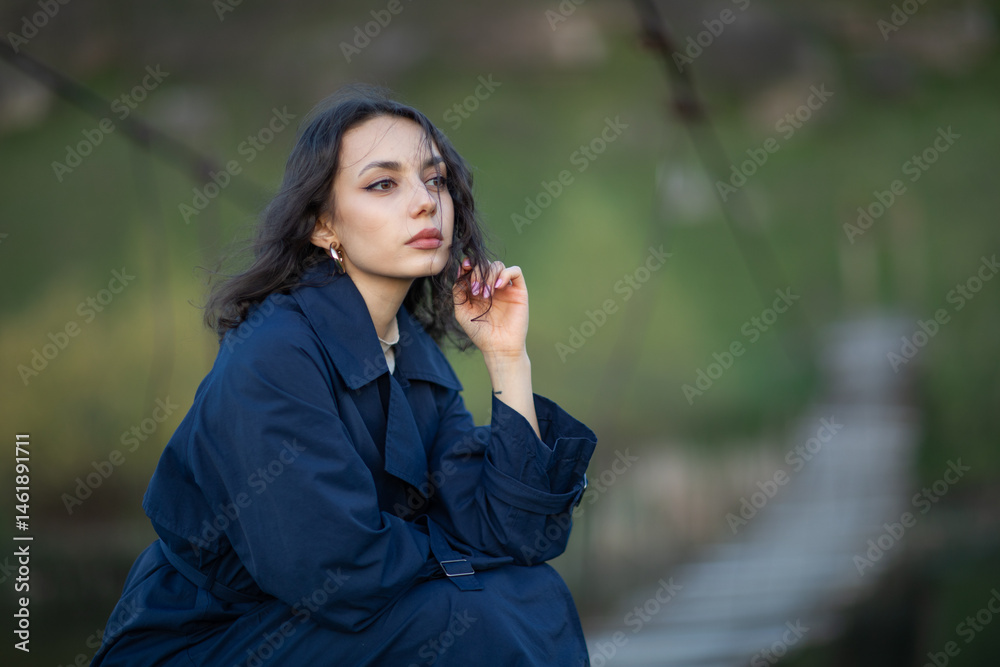 Beautiful Woman long brunette hair. Spa model Girl with Perfect Fresh Clean Skin. Beauty black eyes.