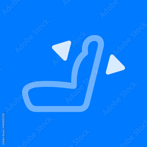 Car Seat Left Backrest Adjustment Outline
