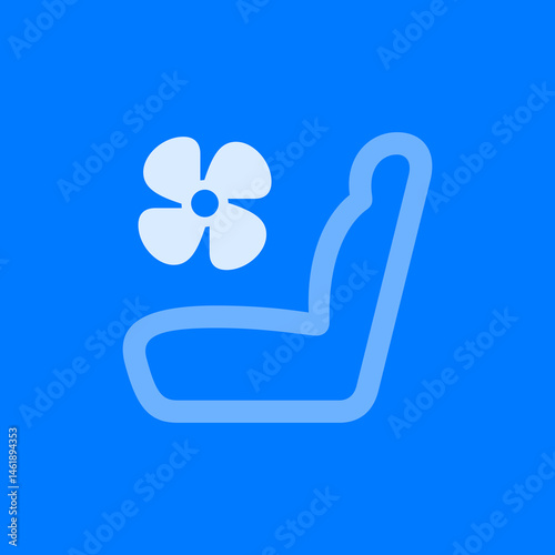 Car Seat Left Ventilation Outline