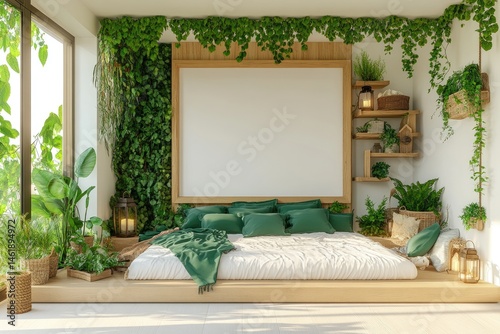 Modern Zen Balcony Bedroom photo