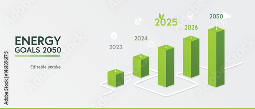 sustainable development goals carbon emission reduction target 2050, carbon neutral net zero business. green eco chart infographic template and environment protection icons