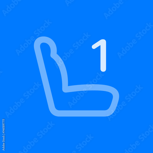 Car Seat Right Position 1 Outline