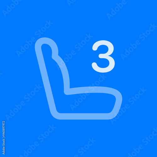 Car Seat Right Position 3 Outline