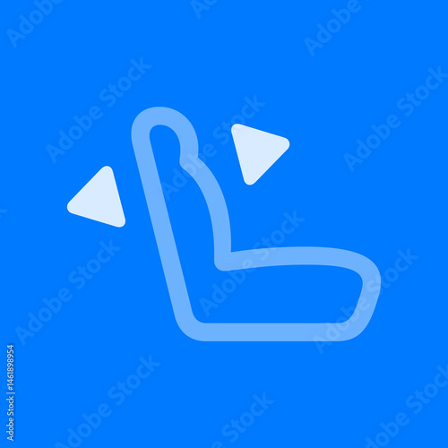 Car Seat Right Backrest Adjustment Outline