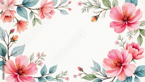 Delicate watercolor style floral pattern, soft pastel hues , pastel, botanical, floral