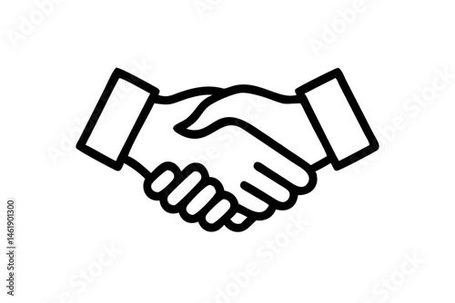 Handshake symbolizes agreement and collaboration between two individuals in a professional setting