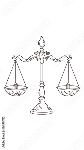 Balanced scales representing justice and fairness in law and order