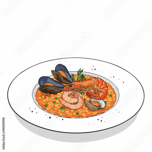 Seafood Stew on a Plate