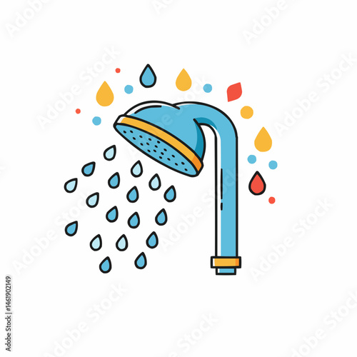 Showerhead with Water Drops