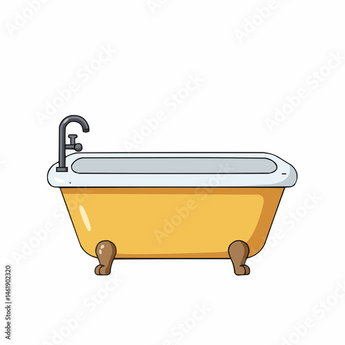Bathtub with faucet