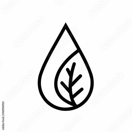 A minimalist tree depiction with basic triangle trunk and curved branch detail