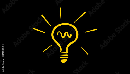 icona, lampadina, idea, creatività,