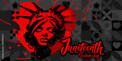 Juneteenth banner. Freedom day. Juneteenth Independence Day