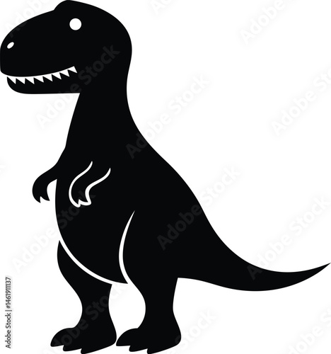 Stegosaurus Silhouette Vector on White Background