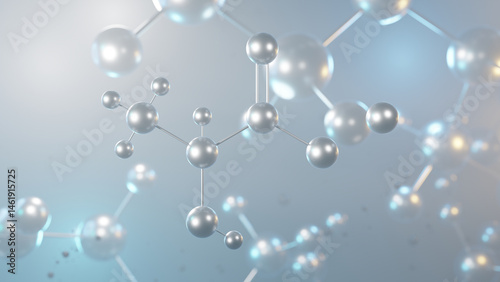 Fototapeta Naklejka Na Ścianę i Meble -  sodium lactate molecular structure, 3d model molecule, e325 structural chemical formula view from a microscope