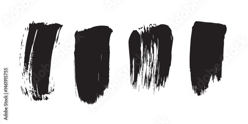 Black Brush Strokes Vector Textures