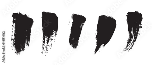 Black Brush Strokes Vector Textures