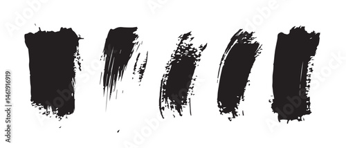 Black Brush Strokes Vector Textures