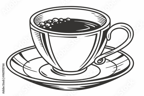 coffee sihouette black vector