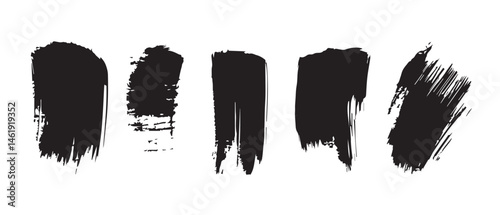 Black Brush Strokes Vector Textures