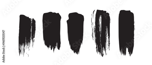 Black Brush Strokes Vector Textures