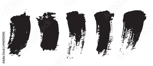Black Brush Strokes Vector Textures