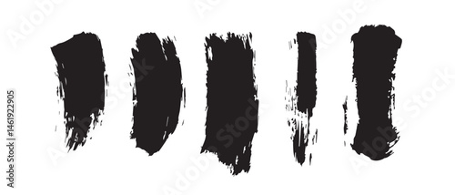 Black Brush Strokes Vector Textures
