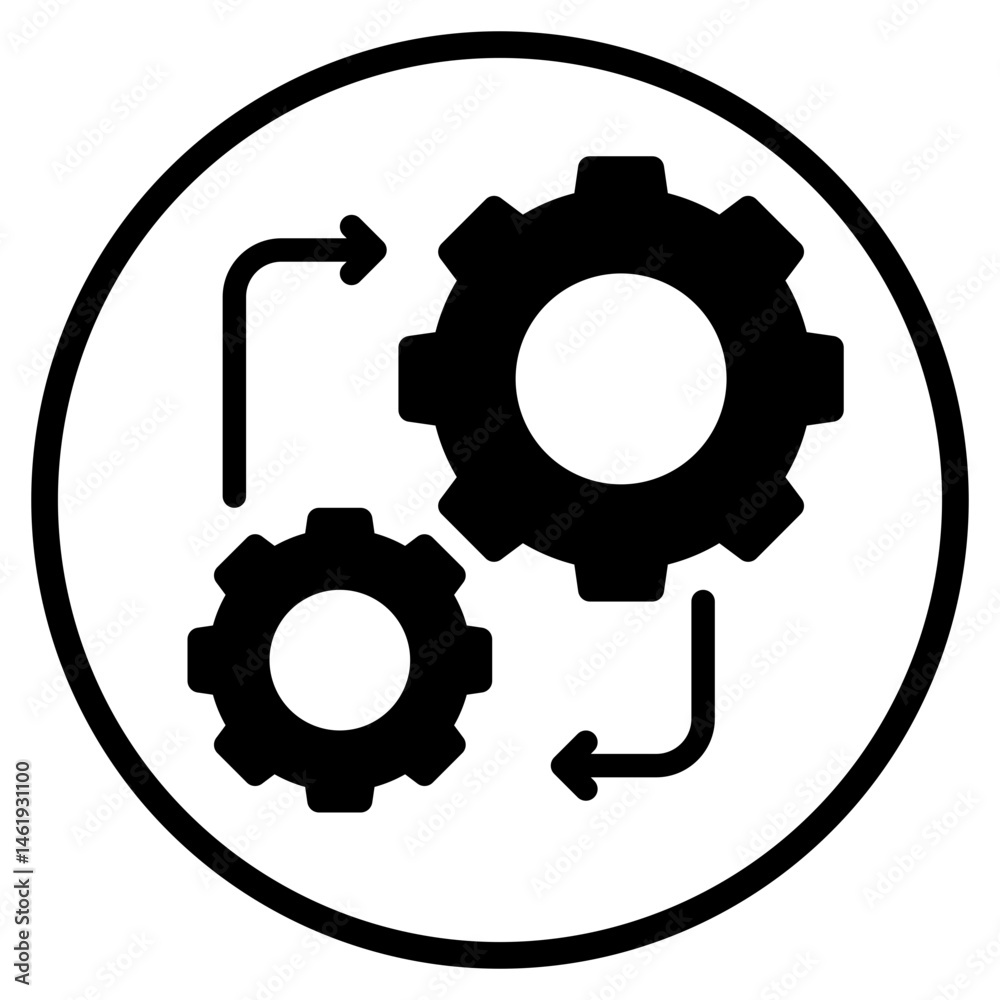 Obraz premium system glyph icon