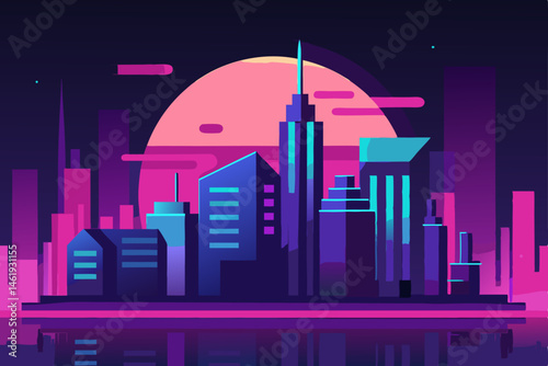 night city in the night