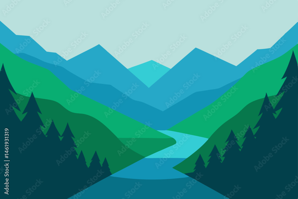 Fototapeta premium mountain landscape with mountains
