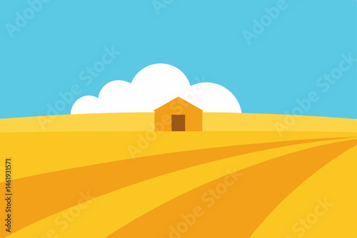 vector illustration of a desert landscape