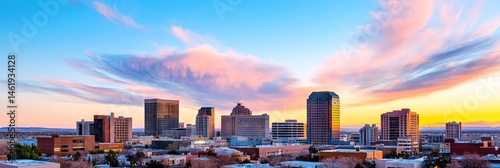 cinematic albuquerque downtown skyline -