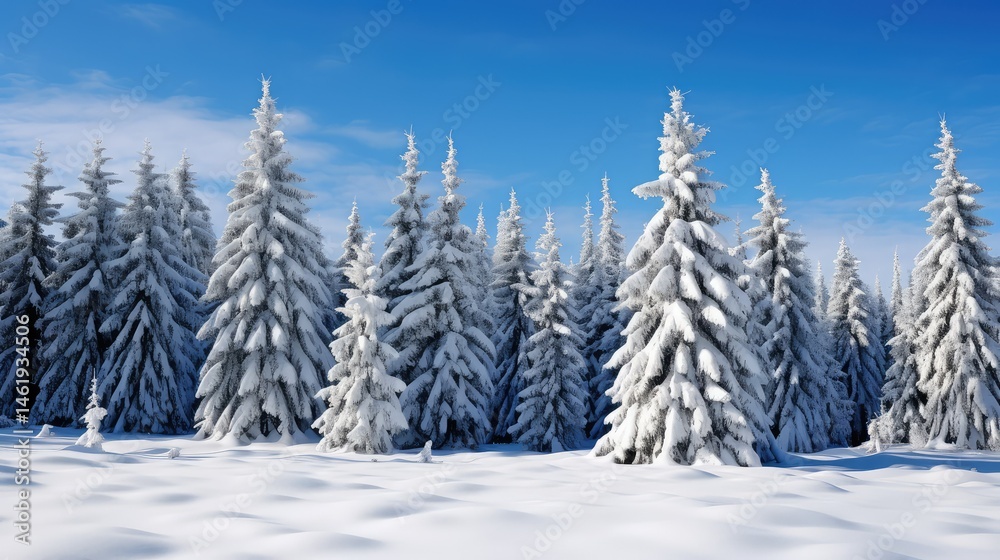 Fototapeta premium winter douglas fir tree